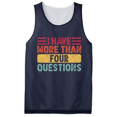 I Have More Than Four Questions Passover Mesh Reversible Basketball Jersey Tank