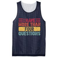 I Have More Than Four Questions Passover Mesh Reversible Basketball Jersey Tank