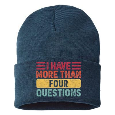 I Have More Than Four Questions Passover Sustainable Knit Beanie