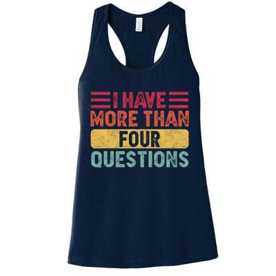 I Have More Than Four Questions Passover Womens Tank Top