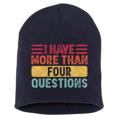I Have More Than Four Questions Passover Short Acrylic Beanie