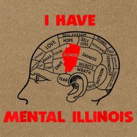 I Have Mental Illinois Funny Pun, Illinoisan Humor Cotton Canvas Backpack