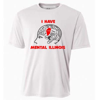 I Have Mental Illinois Funny Pun, Illinoisan Humor Cooling Performance Crew T-Shirt