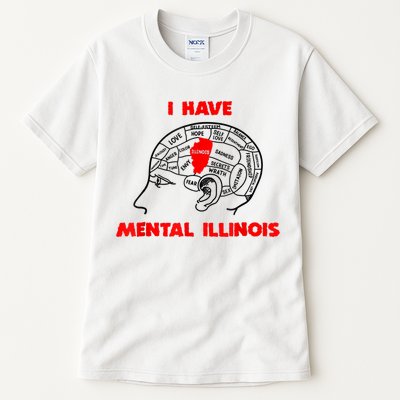 I Have Mental Illinois Funny Pun, Illinoisan Humor Tall T-Shirt