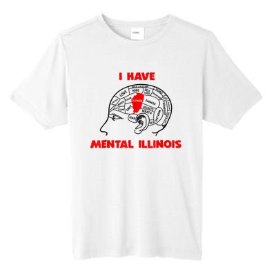 I Have Mental Illinois Funny Pun, Illinoisan Humor Tall Fusion ChromaSoft Performance T-Shirt