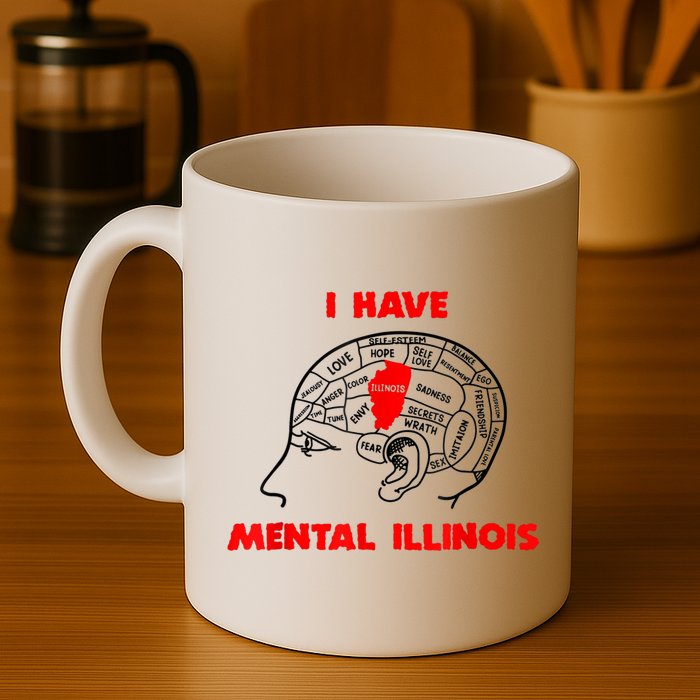 I Have Mental Illinois Funny Pun, Illinoisan Humor Mug