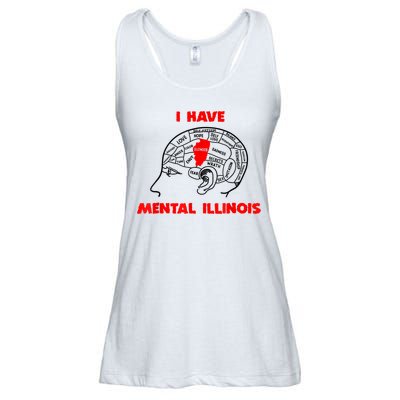 I Have Mental Illinois Funny Pun, Illinoisan Humor Ladies Essential Flowy Tank