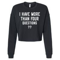 I Have More Than Four Questions Passover Cropped Pullover Crew