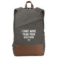 I Have More Than Four Questions Passover Cotton Canvas Backpack