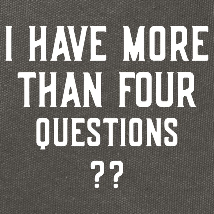 I Have More Than Four Questions Passover Cotton Canvas Backpack
