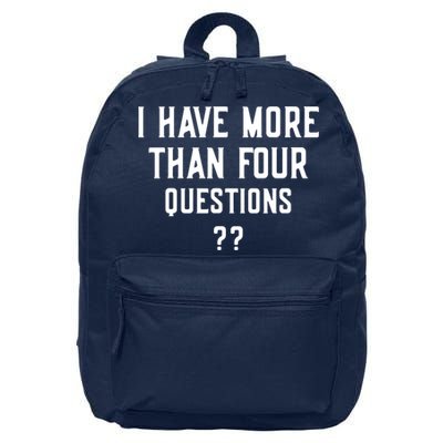 I Have More Than Four Questions Passover 16 in Basic Backpack