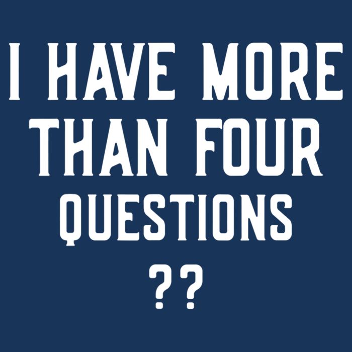 I Have More Than Four Questions Passover Visor