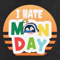 I Hate Monday Little Penguin Sleeping Working Day Design Cool Comfort Performance Bucket Hat