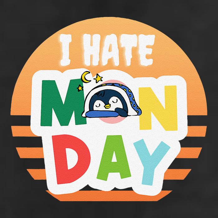 I Hate Monday Little Penguin Sleeping Working Day Design Cool Comfort Performance Bucket Hat