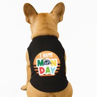 I Hate Monday Little Penguin Sleeping Working Day Design Doggie Tank