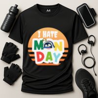 I Hate Monday Little Penguin Sleeping Working Day Design Performance Shirt