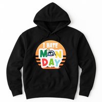 I Hate Monday Little Penguin Sleeping Working Day Design Hoodie