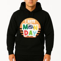 I Hate Monday Little Penguin Sleeping Working Day Design Hoodie