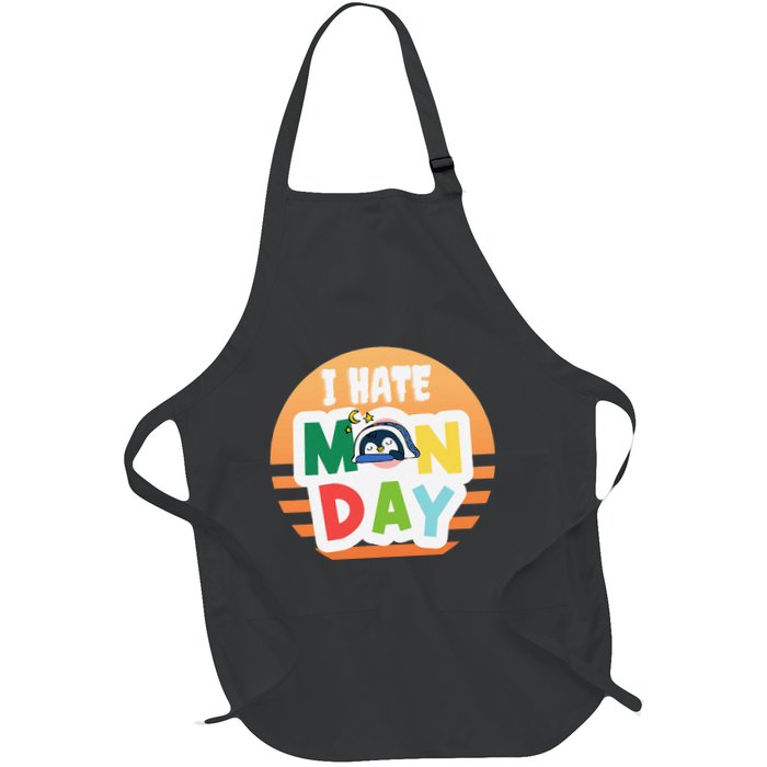 I Hate Monday Little Penguin Sleeping Working Day Design Apron
