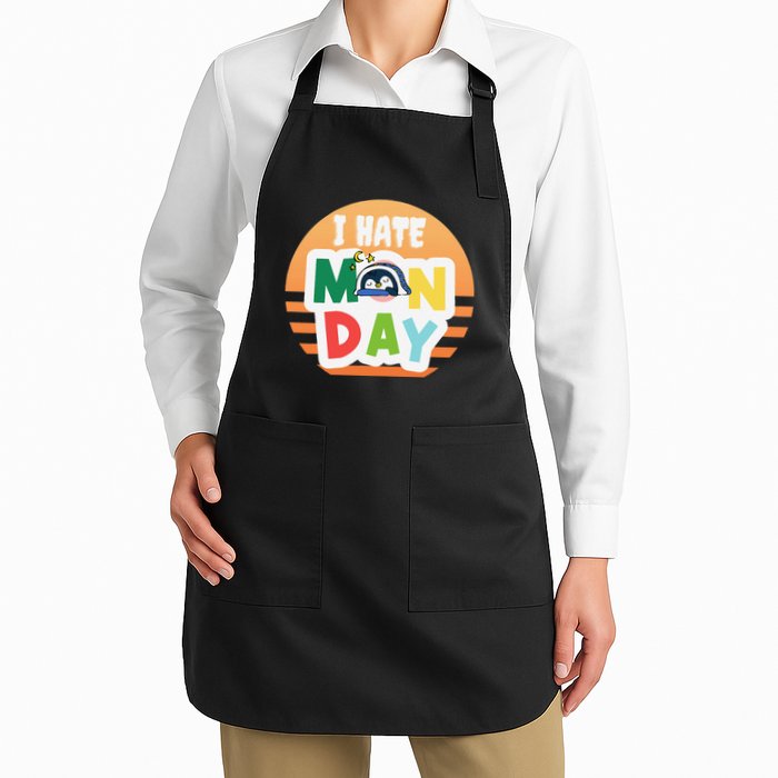 I Hate Monday Little Penguin Sleeping Working Day Design Apron