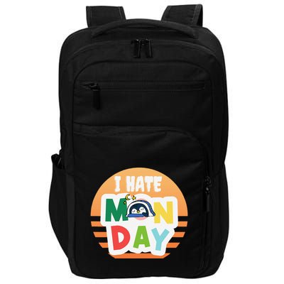 I Hate Monday Little Penguin Sleeping Working Day Design Impact Tech Backpack