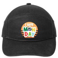 I Hate Monday Little Penguin Sleeping Working Day Design 7-Panel Snapback Hat
