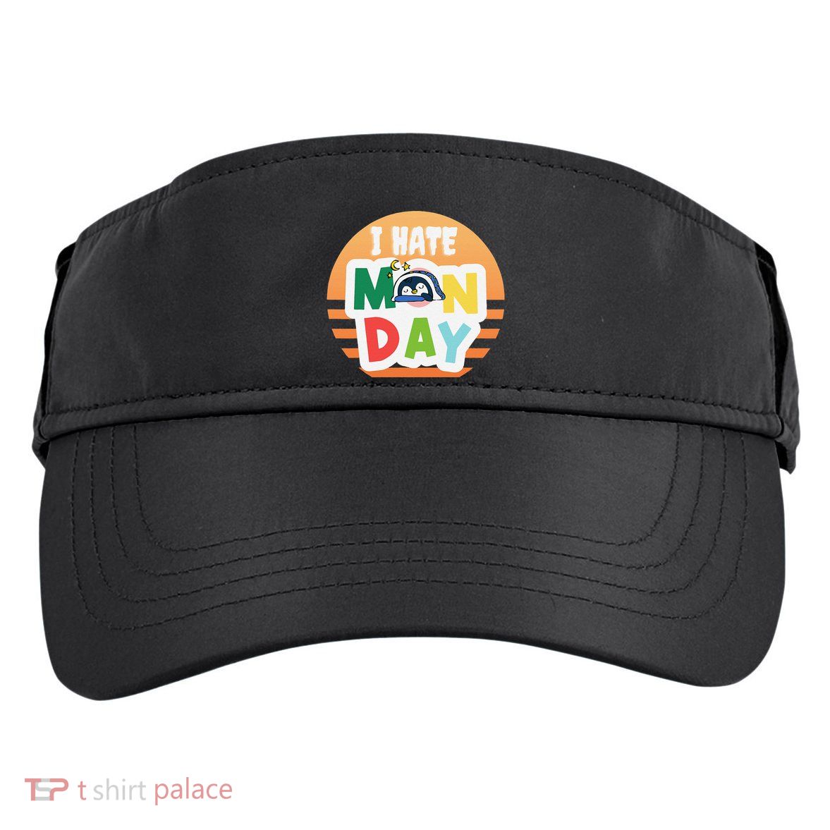 I Hate Monday Little Penguin Sleeping Working Day Design Adult Drive Performance Visor
