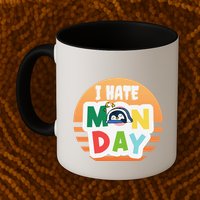I Hate Monday Little Penguin Sleeping Working Day Design Mug