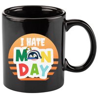 I Hate Monday Little Penguin Sleeping Working Day Design 11oz C Handle Ceramic Mug