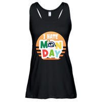 I Hate Monday Little Penguin Sleeping Working Day Design Ladies Essential Flowy Tank