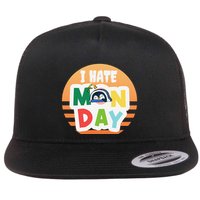 I Hate Monday Little Penguin Sleeping Working Day Design Flat Bill Trucker Hat