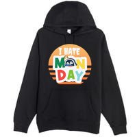 I Hate Monday Little Penguin Sleeping Working Day Design Premium Pullover Hoodie
