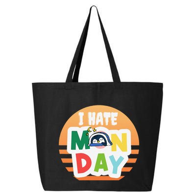 I Hate Monday Little Penguin Sleeping Working Day Design 25L Jumbo Tote