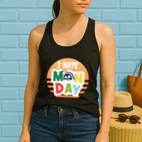 I Hate Monday Little Penguin Sleeping Working Day Design Womens Tank Top