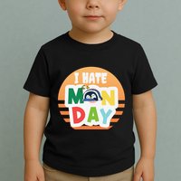 I Hate Monday Little Penguin Sleeping Working Day Design Toddler T-Shirt