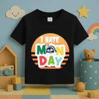 I Hate Monday Little Penguin Sleeping Working Day Design Toddler T-Shirt