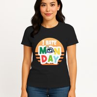 I Hate Monday Little Penguin Sleeping Working Day Design Womens T-Shirt