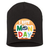 I Hate Monday Little Penguin Sleeping Working Day Design Short Acrylic Beanie