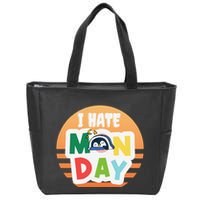 I Hate Monday Little Penguin Sleeping Working Day Design Zip Tote Bag