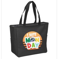 I Hate Monday Little Penguin Sleeping Working Day Design Zip Tote Bag