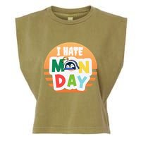 I Hate Monday Little Penguin Sleeping Working Day Design Garment-Dyed Women's Muscle Tee