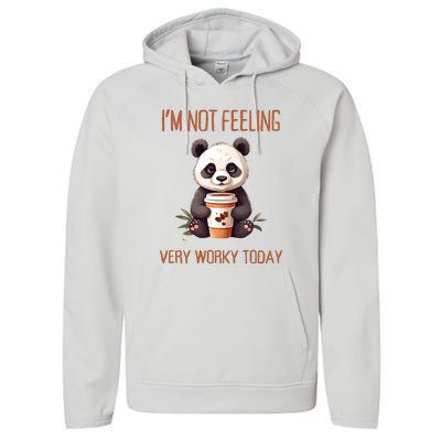 I Hate Mornings Panda Performance Fleece Hoodie