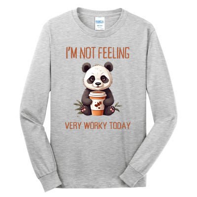 I Hate Mornings Panda Tall Long Sleeve T-Shirt