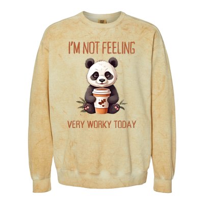 I Hate Mornings Panda Colorblast Crewneck Sweatshirt