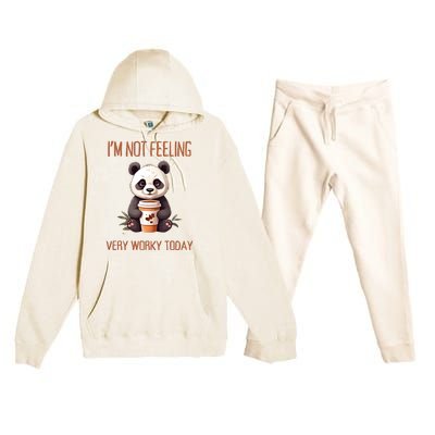 I Hate Mornings Panda Premium Hooded Sweatsuit Set