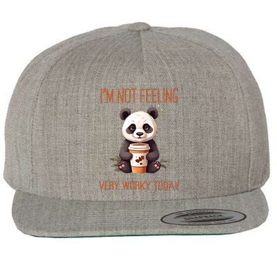 I Hate Mornings Panda Wool Snapback Cap