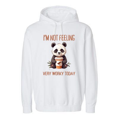 I Hate Mornings Panda Garment-Dyed Fleece Hoodie