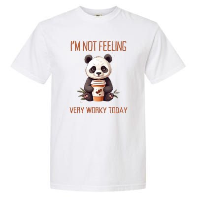 I Hate Mornings Panda Garment-Dyed Heavyweight T-Shirt