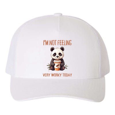 I Hate Mornings Panda Yupoong Adult 5-Panel Trucker Hat