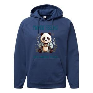 I Hate Mornings Panda Performance Fleece Hoodie